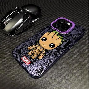 Capinha Marvel, Groot & Deadpool ( iPhones 16 ao 11 )