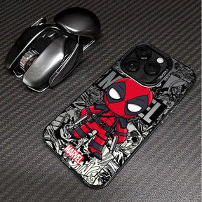 Capinha Marvel, Groot & Deadpool ( iPhones 16 ao 11 )