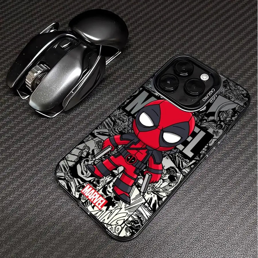 Capinha Marvel, Groot & Deadpool ( iPhones 16 ao 11 )