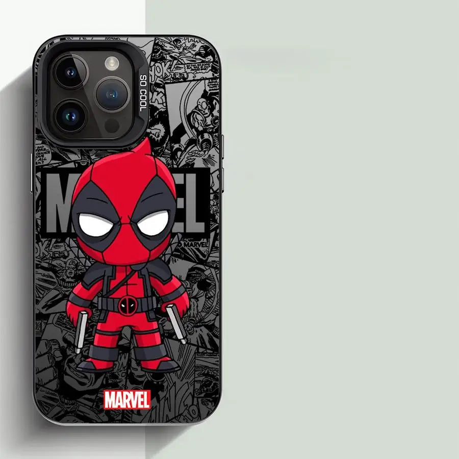 Capinha Marvel, Groot & Deadpool ( iPhones 16 ao 11 )