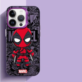 Capinha Marvel, Groot & Deadpool ( iPhones 16 ao 11 )