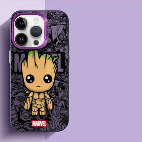 Capinha Marvel, Groot & Deadpool ( iPhones 16 ao 11 )