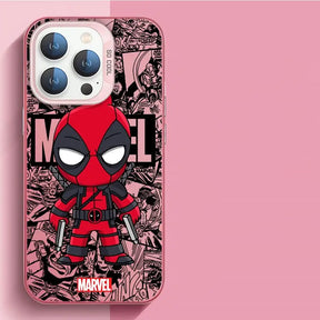 Capinha Marvel, Groot & Deadpool ( iPhones 16 ao 11 )