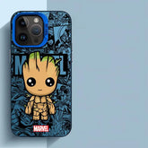 Capinha Marvel, Groot & Deadpool ( iPhones 16 ao 11 )