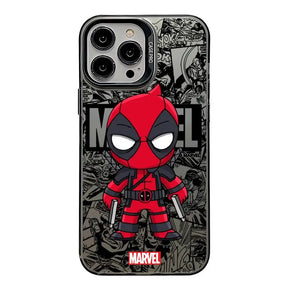 Capinha Marvel, Groot & Deadpool ( iPhones 16 ao 11 )