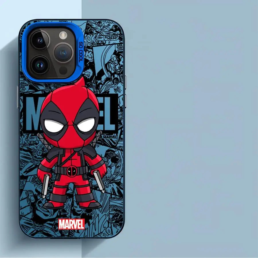 Capinha Marvel, Groot & Deadpool ( iPhones 16 ao 11 )